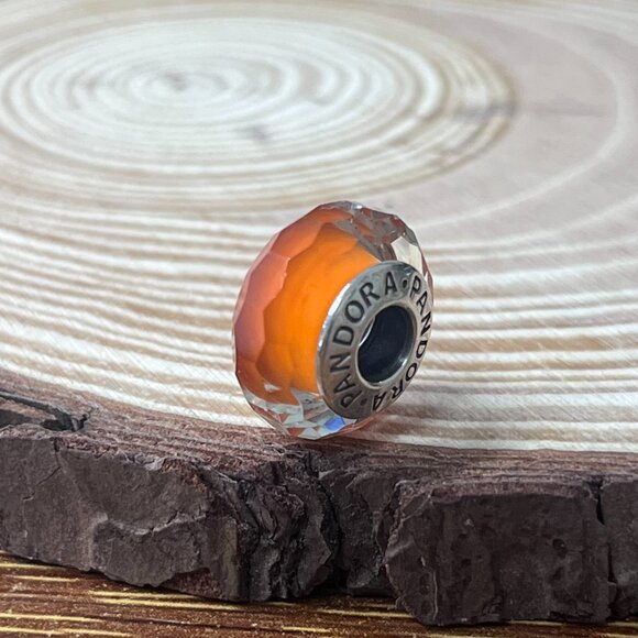 Murano Glass Fascinating Orange Bead Charm - Picture 4 of 5
